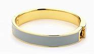 Disney Couture Tinker Belle Gold Plated Hinged Bangle Bracelet with Quote