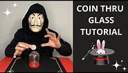 Coin Through Glass Trick Tutorial 🎩🪄 #magic #tricks #viral #trending #viralvideo #trend