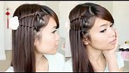 Double Waterfall Twist Hairstyle for Medium Long Hair Tutorial - Bebexo