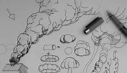 How to draw a rising smoke cloud or explosion cloud