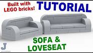 LEGO Sofa And Loveseat How To Tutorial