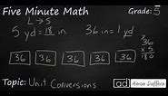 5th Grade Math Unit Conversions