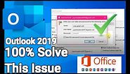 How to Fix the Username & Password Pop-Up in Outlook 2019 || Enter Your User name & Password Outlook