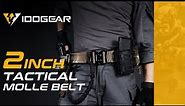 IDOGEAR 2" Tactical Belt Quick Release Metal Buckle Laser MOLLE Mens Belts Camo