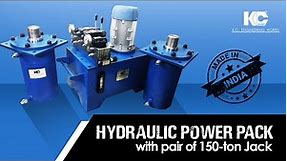 Hydraulic Power-pack, With Pair of 150 Ton Jack.