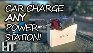 How To CAR CHARGE Solar Generators From 12 Volt Vehicles! BESTEK 300w Pure Sine Inverter Review