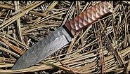 DAMASCUS FIXED BLADE From PAKISTAN IS IT ANY GOOD - VFD Valley Forge Damascus VFD-122C/WW