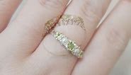Peridot & Pearl White Gold Ring