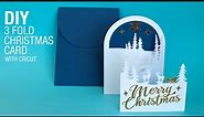 3 Fold Christmas Card Assembly Tutorial and SVG Template