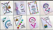 8 Easy & Beautiful white paper Handmade Happy Birthday Greeting Card making 2024|DIY Birthday Card