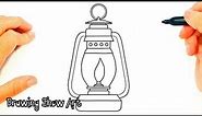 How to draw old dusty oil lamp easy step by step-drawing show art