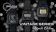 Casio Vintage Series: Black Edition | Three vintage, black Casio watches from my collection