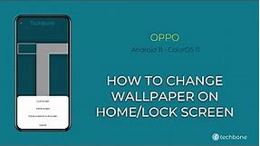 How to Change Wallpaper on Home/Lock screen - Oppo [Android 11 - ColorOS 11]