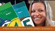 Homeschool Math // Flip-through // A Peek Inside Horizons Math // Grade 1 & Grade 5