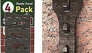 Brick Hook Clips (4 Pack) for Hanging Outdoors, Brick Hangers Fits Queen Size Brick 2-1/2" to 2-3/4" in Height, Heavy Duty Brick Wall Clips Siding Hooks for Hanging No Drill and Nails