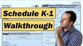 2022 IRS Form 1065 Schedule K-1 Walkthrough