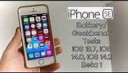 Battery & Geekbench test on iPhone SE (1st gen) on iOS 13.7, 14.0 (final) & iOS 14.2 Beta 1!