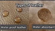 waterproof leather vs water absorbant leather | Suede , Nubuck , Patent and Pull-up leather.