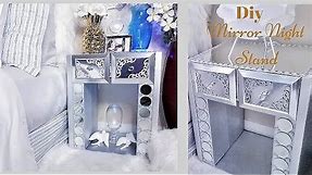 Diy Mirror Night Stand Made with Shoe Boxes|Recycle Hack!