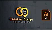 CD Letter Logo design, Adobe illustrator, Logo Design tutorial, Creative Design Logo