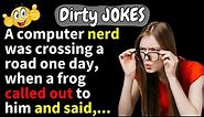 🤣Best Jokes Of The Day! - A computer nerd was crossing a road, when a frog called out to him