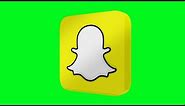Snapchat Logo Green Screen Animated 3D