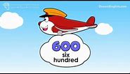 Learn Big Numbers 100, 200, 300 up to 1000 Little Flyers