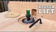 How to Make the Easiest and Cheapest Router Lift II Router Lifting Attachment . DIY . Woodworking