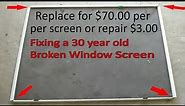 Broken Window Screen Frame Repair