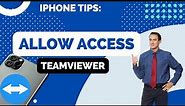 How to Allow Access to Your iPhone Device With TeamViewer