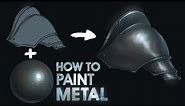 How To Paint METAL - Digital Art For Beginners | Photoshop Digital Painting Tutorial