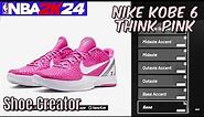 How To MAKE Nike Kobe 6 "Think Pink" In NBA 2K24 - Shoe Creator