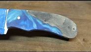 Sanding and Finishing Book Matched Knife Scales on a Knife