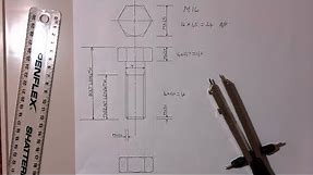 How to construct a metric bolt and nut from just the M value