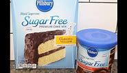 Making A Pillsbury Sugar Free Cake Mix with Sugar Free Frosting & Review