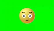 shocked emoji - green screen