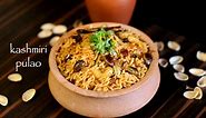 kashmiri pulao recipe | saffron rice recipe | how to make kashmiri pulav