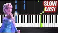 Let It Go (Frozen) - SLOW EASY Piano Tutorial by PlutaX