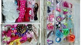 Girls hair accessories organization ideas/how to organize kids clips & rubberbands