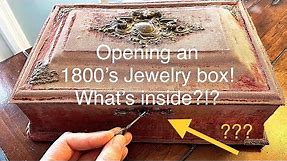 Opening an 1800's Jewelry Box! estate sale finds!