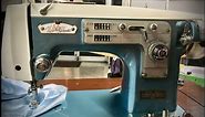 The White House - rare blue zig zag de-luxe vintage sewing machine basic usage instructions mg-1