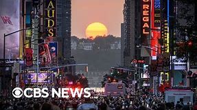 New York City's "Manhattanhenge" sunset draws massive crowds