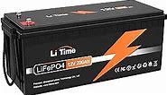 Litime 12V 200Ah LiFePO4 Lithium Battery with 2560Wh Energy Max. 1280W Load Power Built-in 100A BMS,10 Years Lifetime 4000+ Cycles, Perfect for RV Solar Energy Storage Marine Trolling Motor