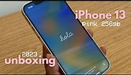 pink iPhone 13 (256gb) ✨🌷 2023 | unboxing, accessories, camera test