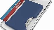 Speck iPhone Wallet MagSafe Accessory - Removable ClickLock No-Slip Interlock - Holds 1-3 Cards - Soft Touch Finish, Scratch Resistant Card Holder Built for MagSafe - Coastal Blue/Space Blue