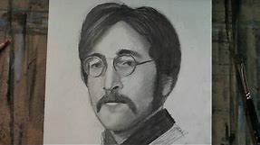 How to Draw John Lennon Step by Step Portrait