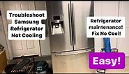Samsung Refrigerator FREEZER not cooling. Troubleshooting problem-solving.