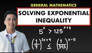 Solving Exponential Inequality | How to Solve Exponential Inequality | General Mathematics