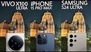 Vivo X100 Ultra VS iPhone 15 Pro Max VS Samsung Galaxy S24 Ultra Camera Comparison