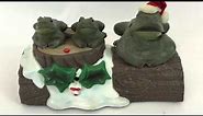 Rare Gemmy Christmas Frog Trio - Singing Animated frogs